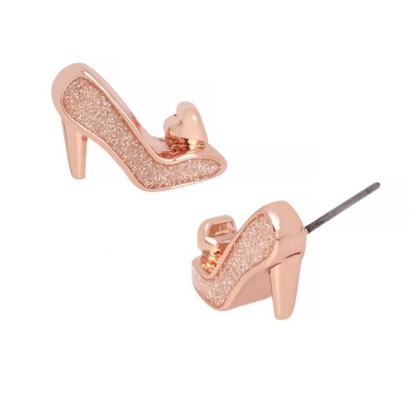 Betsey Johnson Fancy glitter high heel stud earrings - Picture 2 of 5